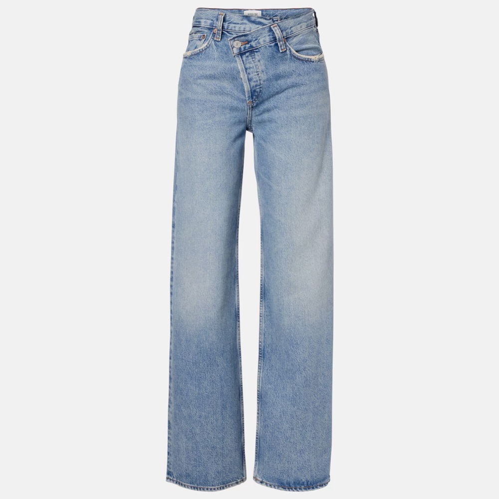 Agolde Arc Criss Cross Light Blue Jeans